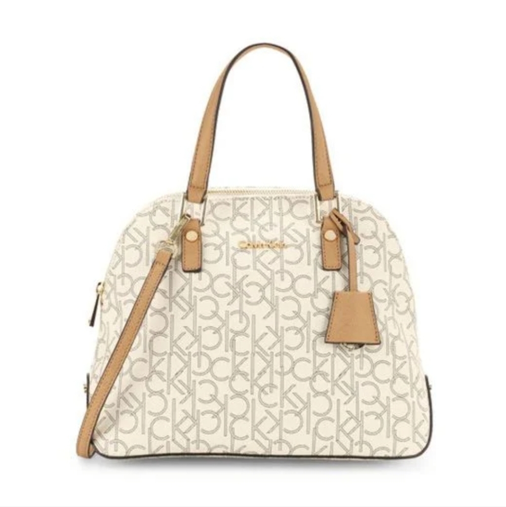 Calvin Klein Ronda Monogram Satchel handbag